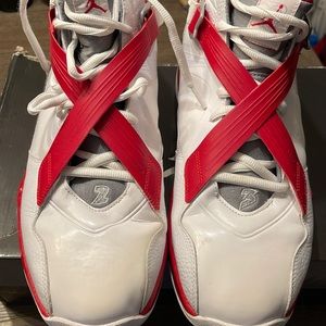 Nike Air Jordans- Size 13. Used, gently worn. Red and white.
